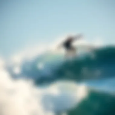 Performance Surfing on Modern Boards A surfer riding a wave on a high-performance surfboard.