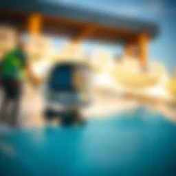 An Amazon Go Pro mount securely attached to a surfboard