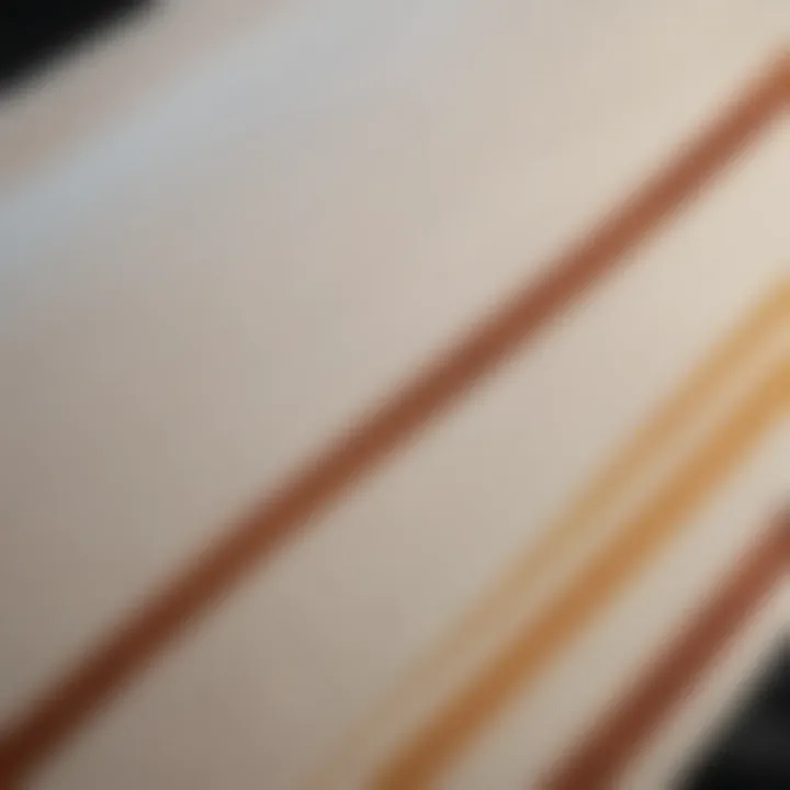 Close-up of a shortboard highlighting its streamlined shape.