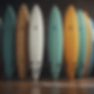 Comparison chart illustrating different Radinn surfboard models and their features