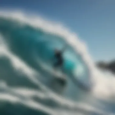 Artificial Wave Machine in Action A stunning artificial wave machine in action, showcasing the power of technology in surfboarding.