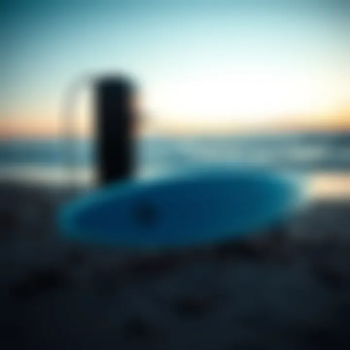 Charging Innovations for Surfboards An electric surfboard charging on the beach