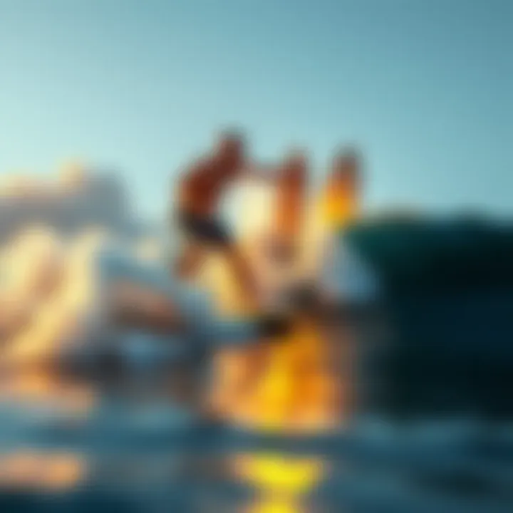 Surfing the Waves with Electric Power A surfer riding an electric surfboard in the ocean