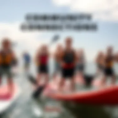 Group of paddlers enjoying a community outing