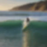 Beginner surfers catching their first waves