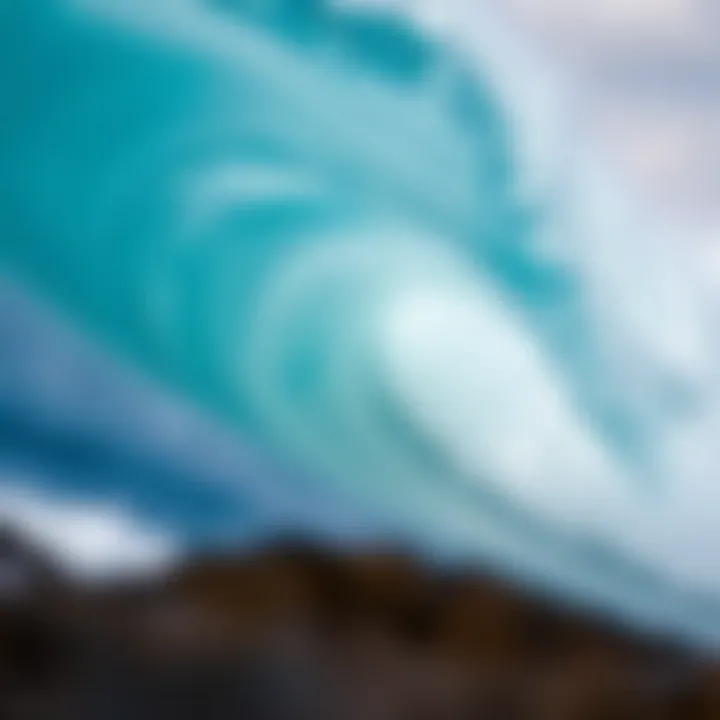 Dynamic Ocean Waves on Big Island Close-up of ocean waves crashing over a reef