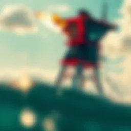 Aerial view of the Big Wake Tower showcasing its innovative design.