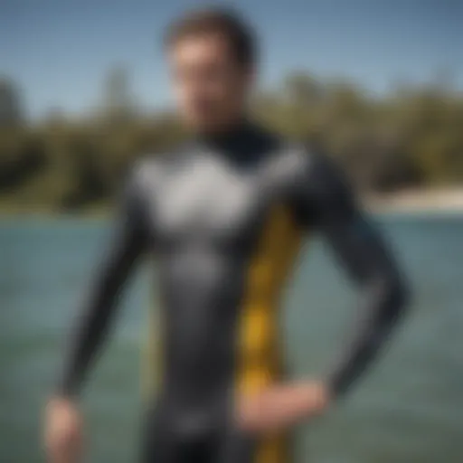 Visual representation of wetsuit measurements.