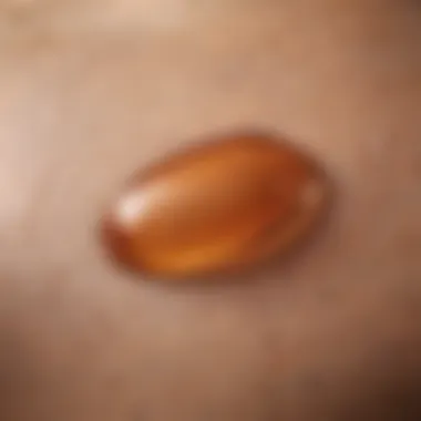 A close-up of a blister on skin, highlighting its texture and appearance.