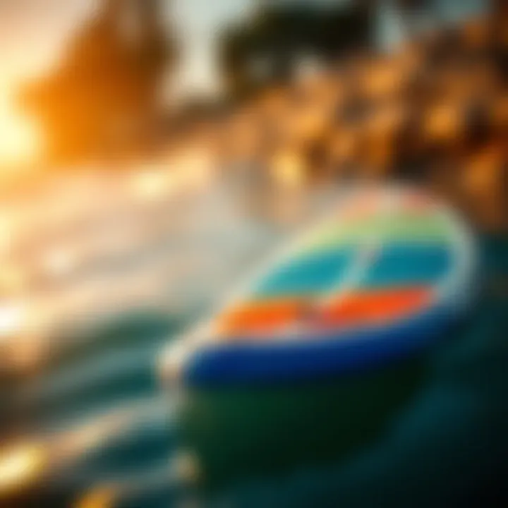 Comparison of SUP and traditional windsurf boards showcasing differences