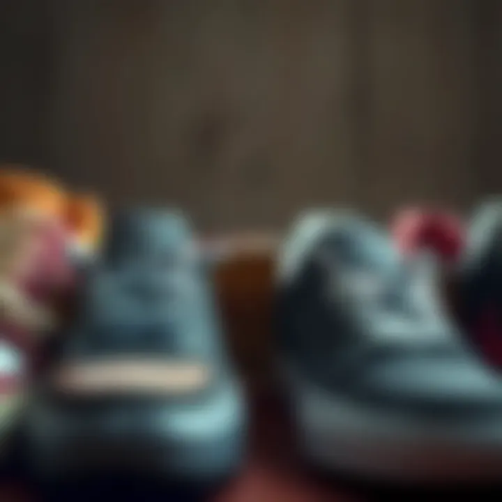 Diverse Skate Shoe Styles Various styles of skate shoes lined up