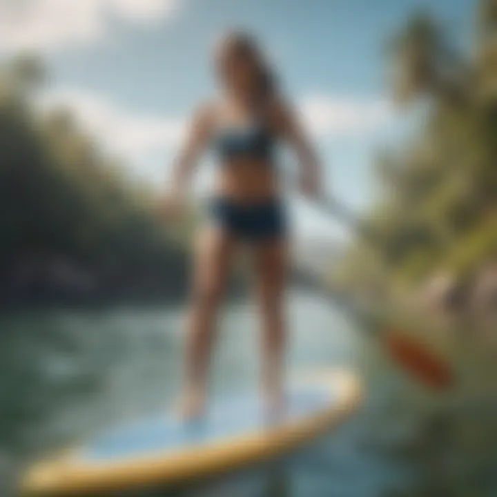 A skilled paddler maneuvering on a suitable paddle board