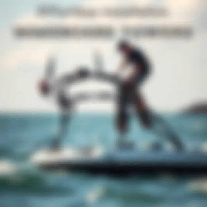 Installation of a collapsible wakeboard tower on a boat