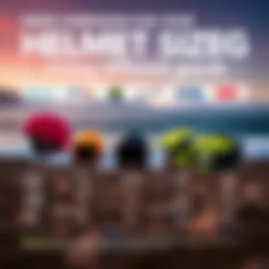 Comparison chart of helmet sizes across brands