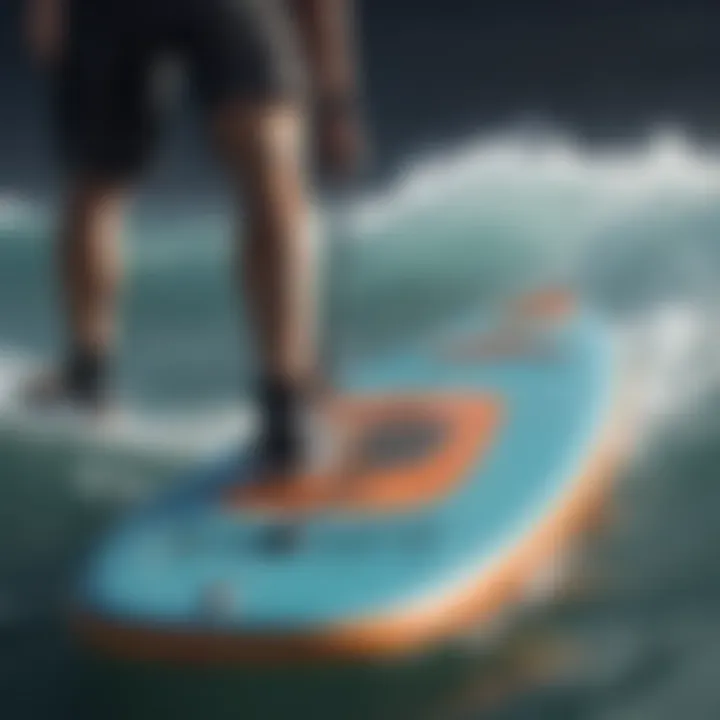 Close-up of advanced technology integrated into a rescue paddle board