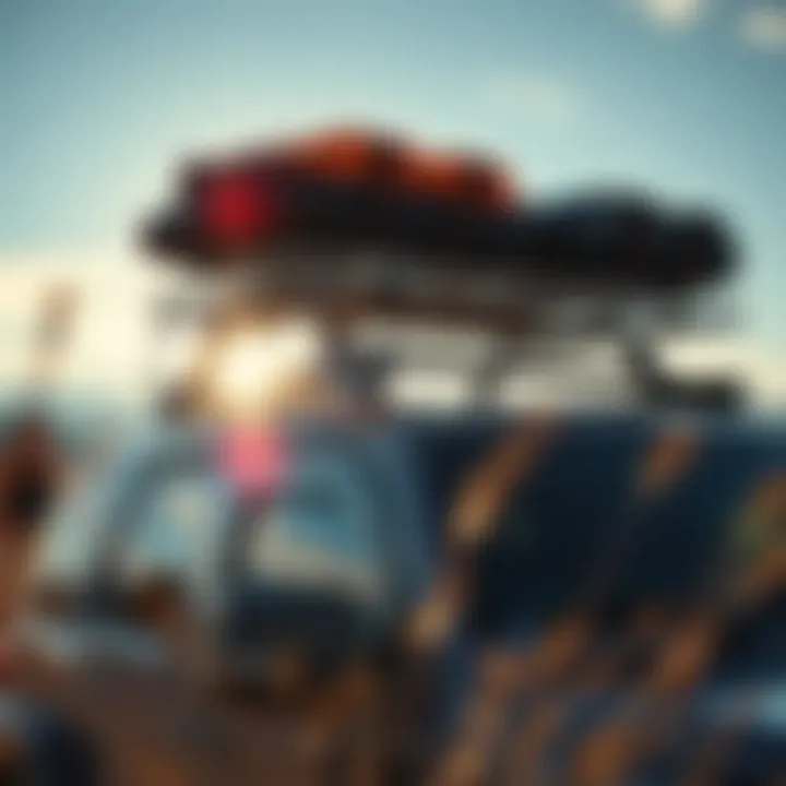 Installing a Universal Roof Rack Installation of a universal roof rack on a vehicle