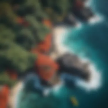 Vibrant Coral Reef Overview Aerial view of a vibrant coral reef