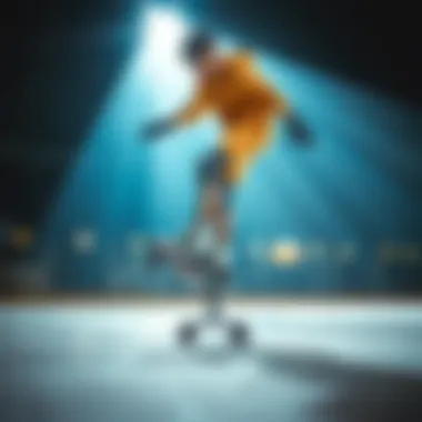 Mastering Balance: A Key Skill in Skating Beginner skater practicing balance on the rink