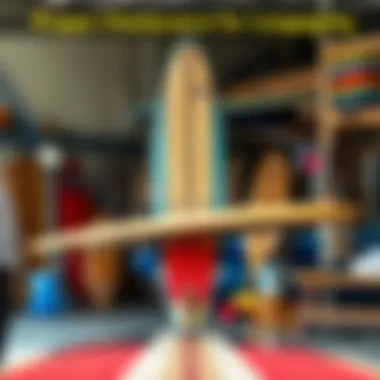 Proper Maintenance for Longevity Well-maintained paddle board displayed on a stand