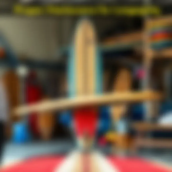 Proper Maintenance for Longevity Well-maintained paddle board displayed on a stand