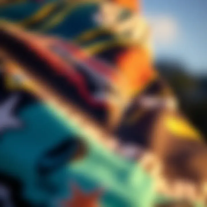 Brand logos of popular boardshort manufacturers