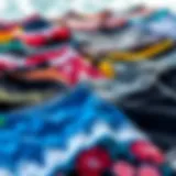Vibrant collection of boardshorts showcasing various designs and colors