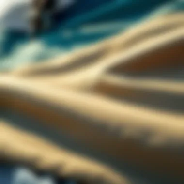 Close-up of boardshort fabric highlighting texture and materials