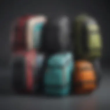 Various types of Dakine board bags displayed for comparison