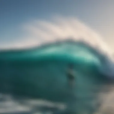 The Power of the Wave A vivid ocean wave perfect for surfing