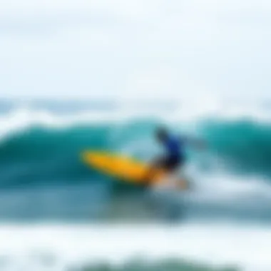 Surfers riding the unique waves of Playa Hermosa