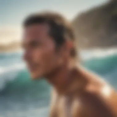 Surfer Addressing Water in Ear Surfer with ear care