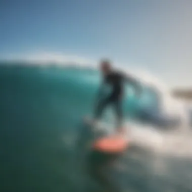 Surfer engaging in lung capacity training exercises