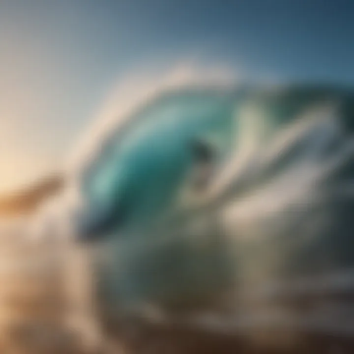 Majestic waves crashing at a pristine beach