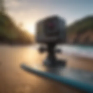 GoPro Max Bite Mount in Action at the Beach GoPro Max Bite Mount displayed against a scenic beach backdrop