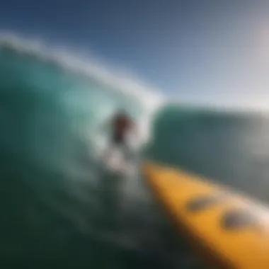 Capturing Waves: The GoPro Max Bite Mount in Action Surfer utilizing GoPro Max Bite Mount while catching a wave
