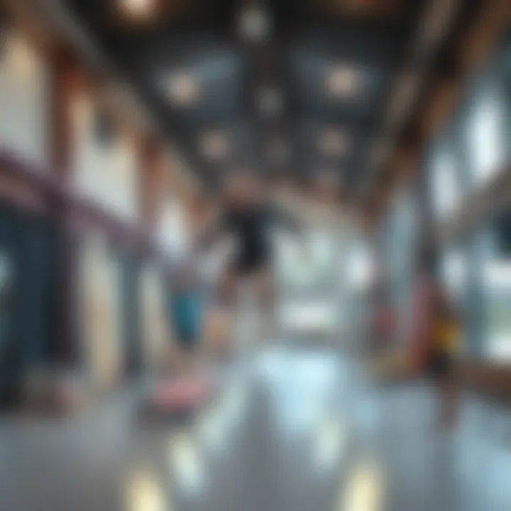 State-of-the-art indoor surfing facility with vibrant atmosphere