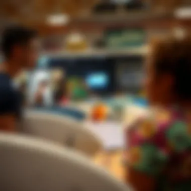 Community gathering event at an indoor surfing venue