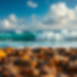 A breathtaking view of Ke Iki Beach with vibrant waves crashing against the shore.