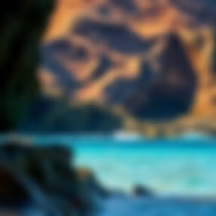 Geological Wonders of Ke Iki Detailed close-up of unique geological formations along the coast at Ke Iki Beach.