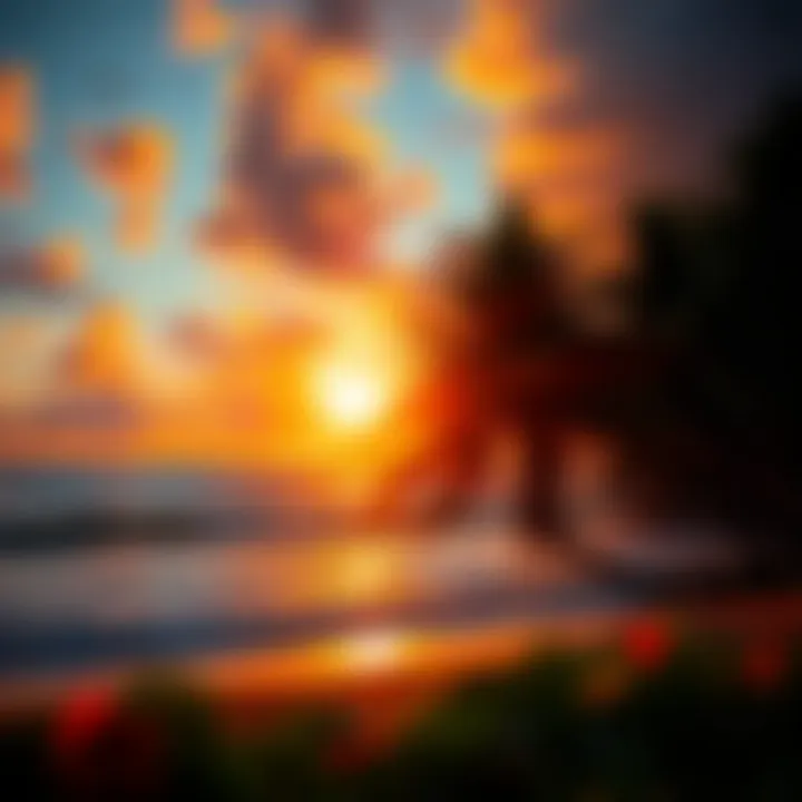 Evening Serenity at Ke Iki Beach A serene sunset view over Ke Iki Beach, highlighting the peaceful atmosphere of the location.