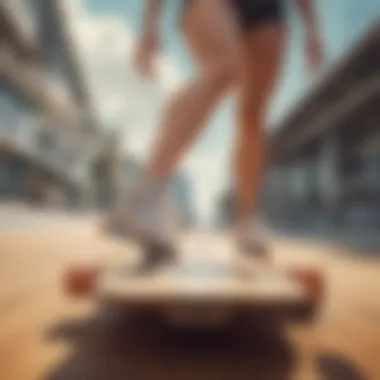 Overview of a longboard dancer deck showcasing its unique curvature