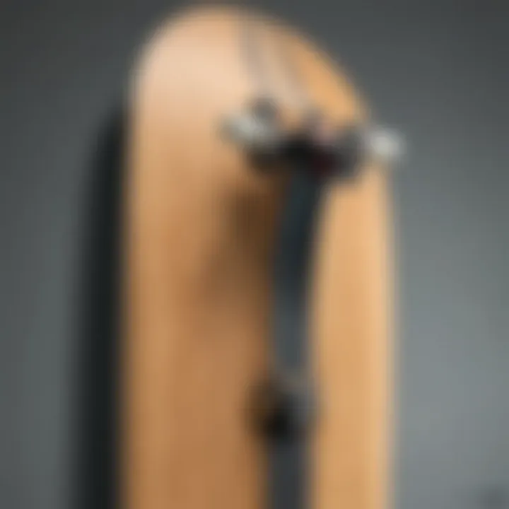 Longboard with an installed nose guard, highlighting its fit and functionality