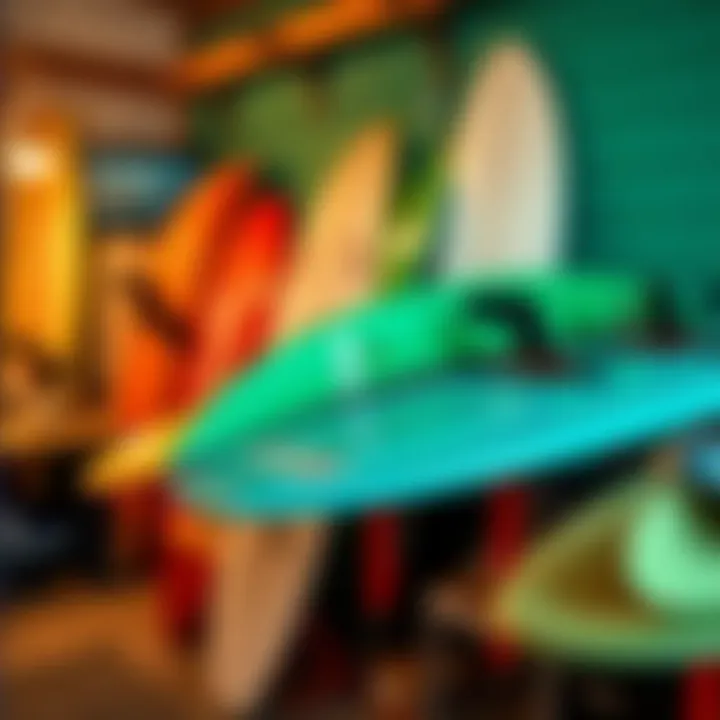 Different types of longboard surf racks displayed