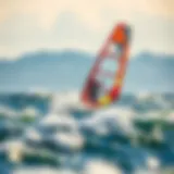 Mastering the North Winds Windsurfer navigating powerful north winds