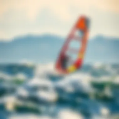 Mastering the North Winds Windsurfer navigating powerful north winds