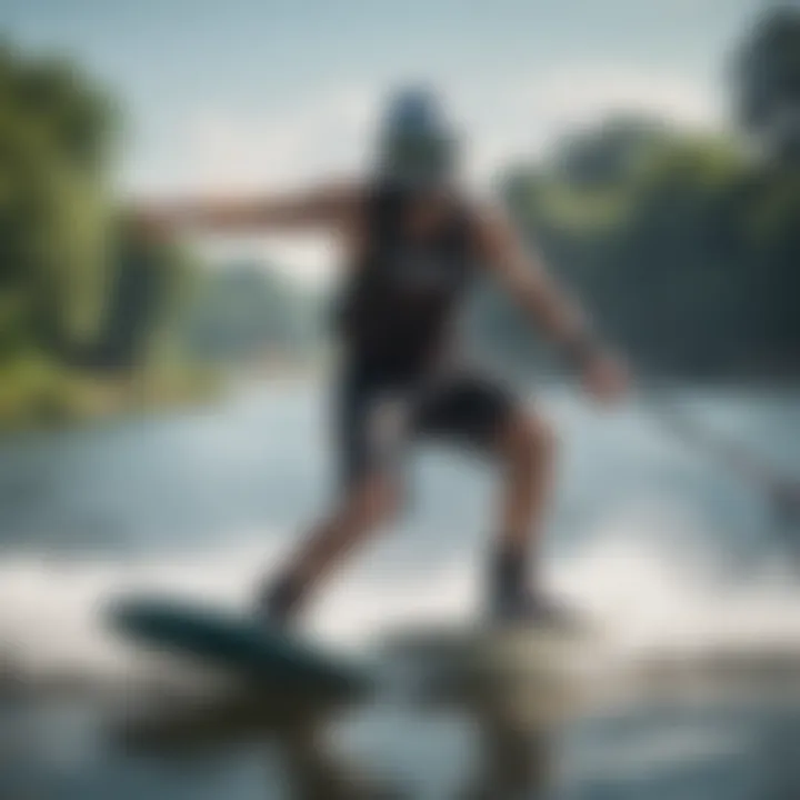 Close-up of advanced wakeboarding equipment available at the park