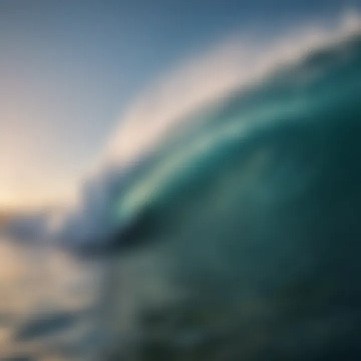 A breathtaking view of the ocean waves at Punta Chivo Surf Camp