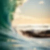 A stunning view of Bells Beach showcasing the waves and coastline