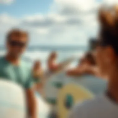 The Growth of Surf Tourism in the Region Tourists enjoying the surf scene at Bells Beach
