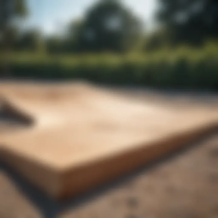 Durable wood used in skate ramp construction